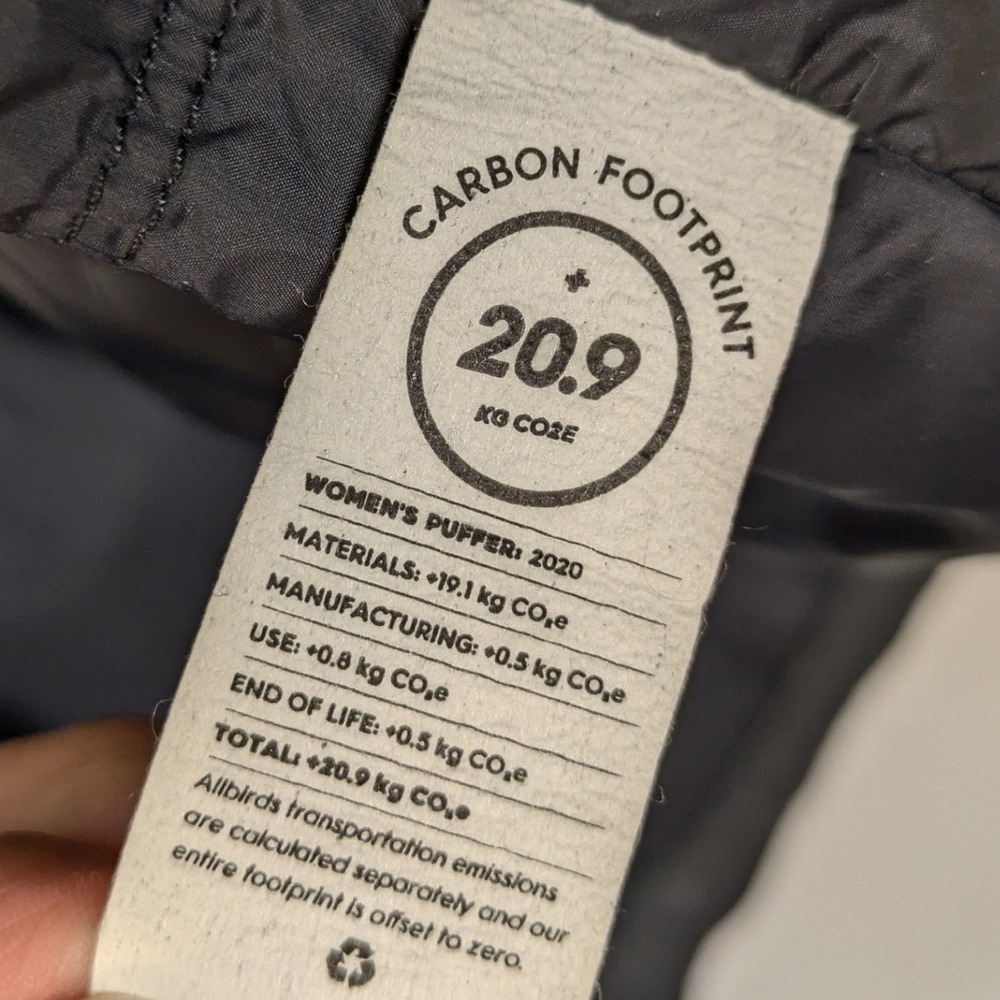 Allbirds The Puffer Jacket XL Grey Merino Wool Sustainable Winter Coat Gorpcore - Picture 10 of 13